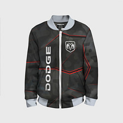 Бомбер детский Dodge абстракция спорт, цвет: 3D-серый