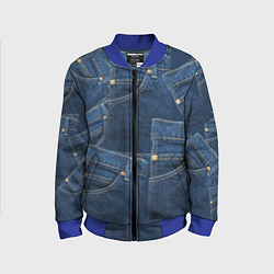 Бомбер детский Джинсовка jeans, цвет: 3D-синий