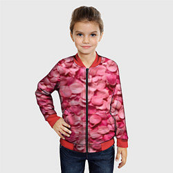 Бомбер детский Лепестки прекрасных роз, цвет: 3D-красный — фото 2