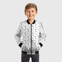 Бомбер детский 90s pattern on white, цвет: 3D-черный — фото 2