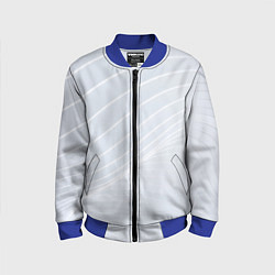 Бомбер детский Серый фон и белые линии, цвет: 3D-синий