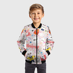 Бомбер детский Skzoo Jinniret pattern cartoon avatar, цвет: 3D-черный — фото 2