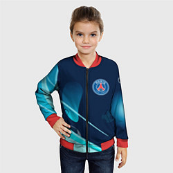 Бомбер детский Фк псж абстракция, цвет: 3D-красный — фото 2