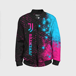 Детский бомбер Juventus - neon gradient: по-вертикали