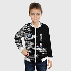 Бомбер детский BMW M Power - pattern, цвет: 3D-белый — фото 2