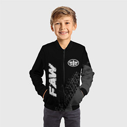 Бомбер детский FAW speed на темном фоне со следами шин: надпись,, цвет: 3D-черный — фото 2