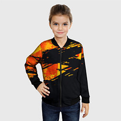 Бомбер детский Orange and black, цвет: 3D-черный — фото 2