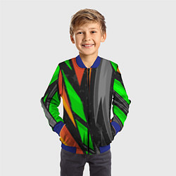 Бомбер детский Абстракция, цвет: 3D-синий — фото 2