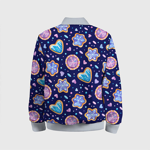 Детский бомбер Новогоднее печение / 3D-Серый – фото 2