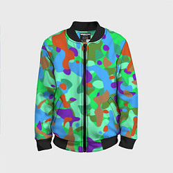 Бомбер детский Абстракция цвета, цвет: 3D-черный