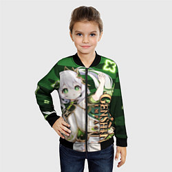 Бомбер детский Нахида: Дендро Архонт, цвет: 3D-черный — фото 2