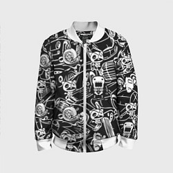 Бомбер детский JDM Pattern, цвет: 3D-белый
