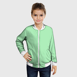 Бомбер детский Мятный радуга, цвет: 3D-белый — фото 2