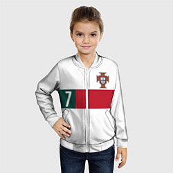 Бомбер детский Роналду ЧМ 2022 Португалия выездная, цвет: 3D-белый — фото 2