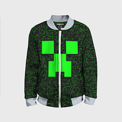 Бомбер детский Minecraft green squares, цвет: 3D-серый