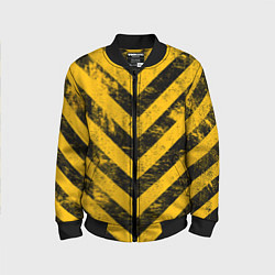 Бомбер детский WARNING - желто-черные полосы, цвет: 3D-черный