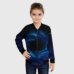 Бомбер детский Воронка в космосе, цвет: 3D-черный — фото 2