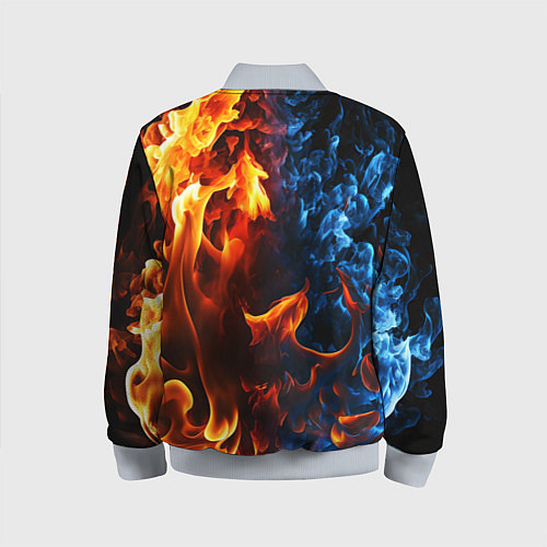 Детский бомбер Битва огней - два пламени / 3D-Серый – фото 2