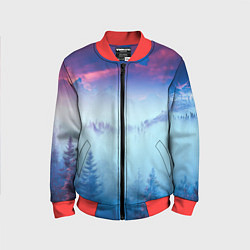 Бомбер детский Horizon landscape, цвет: 3D-красный