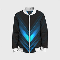 Бомбер детский Neon geometry stripes, цвет: 3D-белый