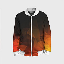 Бомбер детский Абстрактное пламя, цвет: 3D-белый