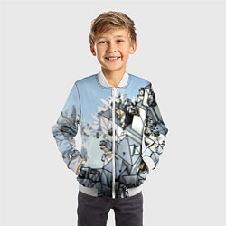 Бомбер детский Новый мир нейросети, цвет: 3D-белый — фото 2