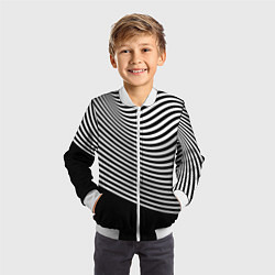 Бомбер детский Trendy raster pattern, цвет: 3D-белый — фото 2