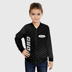 Бомбер детский Ford карбоновый фон, цвет: 3D-черный — фото 2