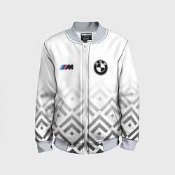 Бомбер детский BMW m power - белый, цвет: 3D-серый