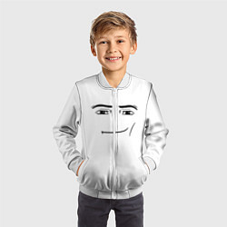 Бомбер детский Одежда Man Face Roblox, цвет: 3D-белый — фото 2