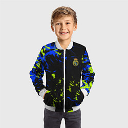 Бомбер детский Реал Мадрид фк, цвет: 3D-белый — фото 2