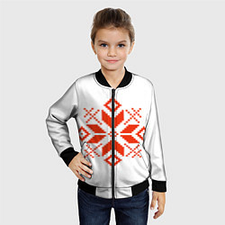 Бомбер детский Удмуртский узор, цвет: 3D-черный — фото 2