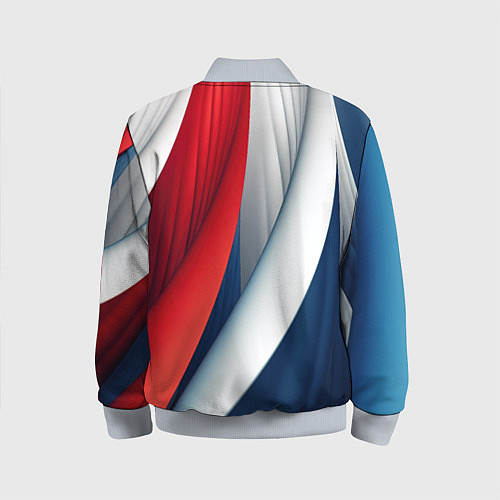 Детский бомбер Герб России абстракция / 3D-Серый – фото 2