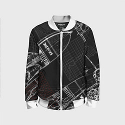 Бомбер детский Чертеж ракеты, цвет: 3D-белый