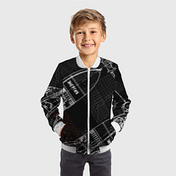 Бомбер детский Чертеж ракеты, цвет: 3D-белый — фото 2