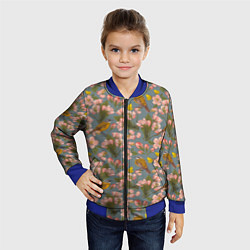 Бомбер детский Жёлтые трясогуски, цвет: 3D-синий — фото 2
