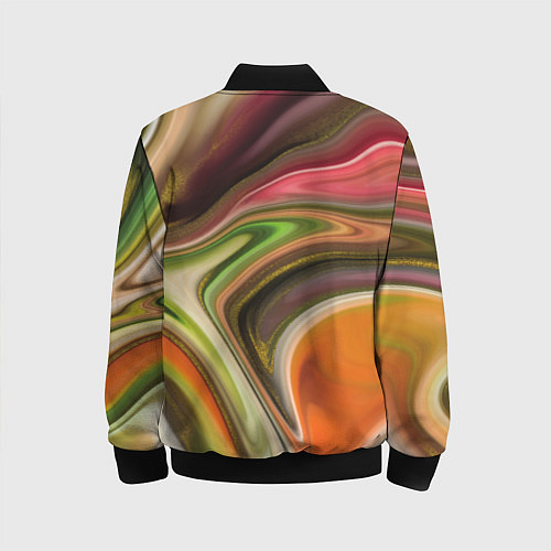 Детский бомбер Waves colors / 3D-Черный – фото 2