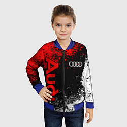 Бомбер детский Ауди - красный и белый, цвет: 3D-синий — фото 2