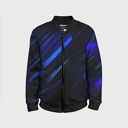 Бомбер детский Blue black texture, цвет: 3D-черный