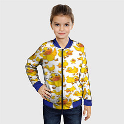 Бомбер детский Yellow ducklings, цвет: 3D-синий — фото 2