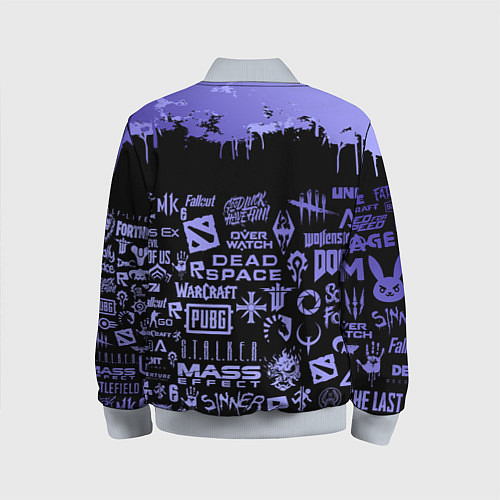 Детский бомбер Games pattern / 3D-Серый – фото 2