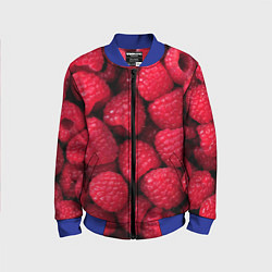 Бомбер детский Малина - паттерн, цвет: 3D-синий