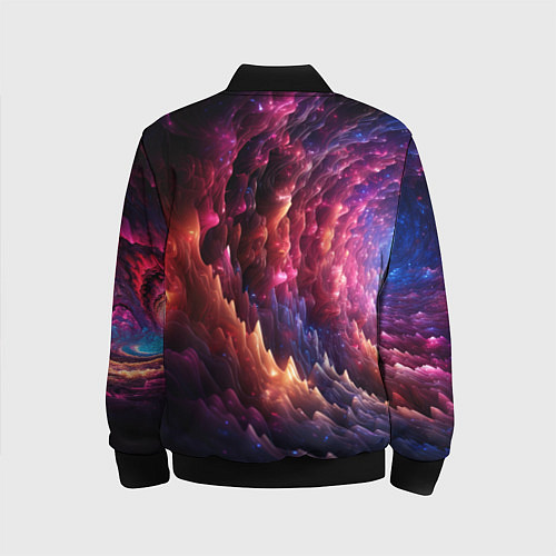 Детский бомбер Звездная космическая спираль / 3D-Черный – фото 2