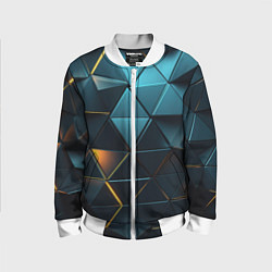 Бомбер детский Объемные частицы с подсветкой, цвет: 3D-белый