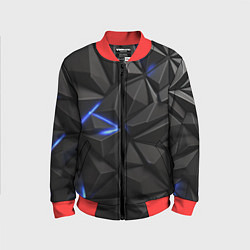 Детский бомбер Неоновое синее свечение на черном