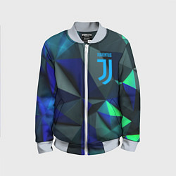 Бомбер детский Juventus blue abstract logo, цвет: 3D-серый