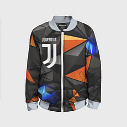 Детский бомбер Juventus orange black style