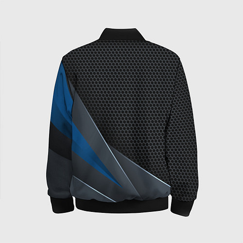 Детский бомбер Фольцваген - синяя броня / 3D-Черный – фото 2