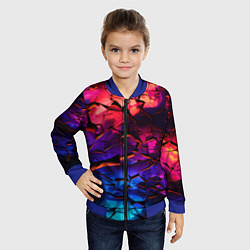 Бомбер детский Светящаяся Земля, цвет: 3D-синий — фото 2