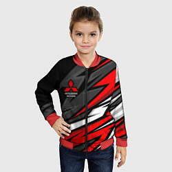 Бомбер детский Митсубиси - красный спортивный, цвет: 3D-красный — фото 2